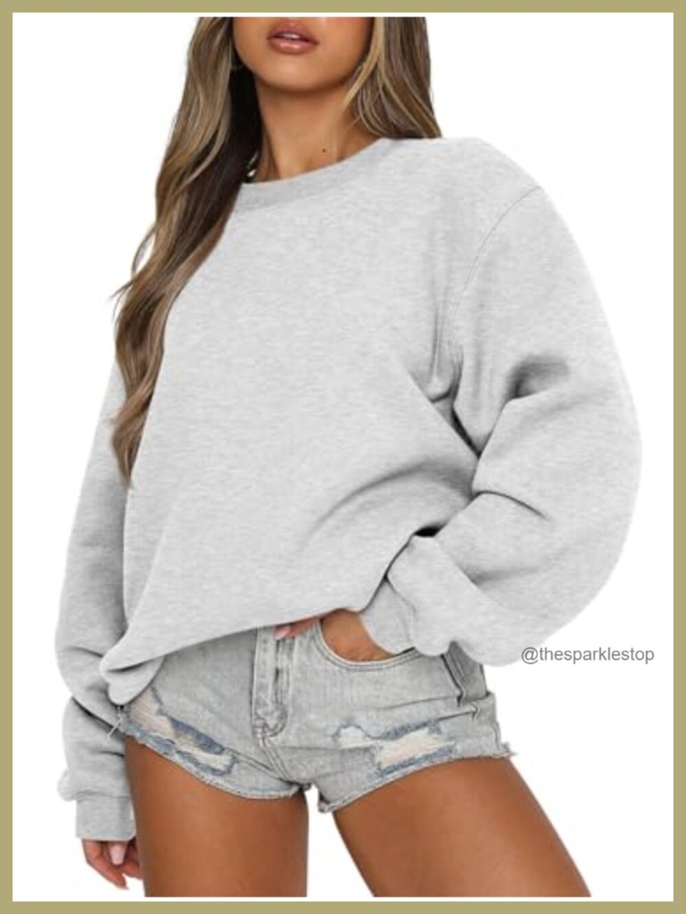 Women's Oversized Crewneck Sweatshirt Long Sleeve Casual Pullover